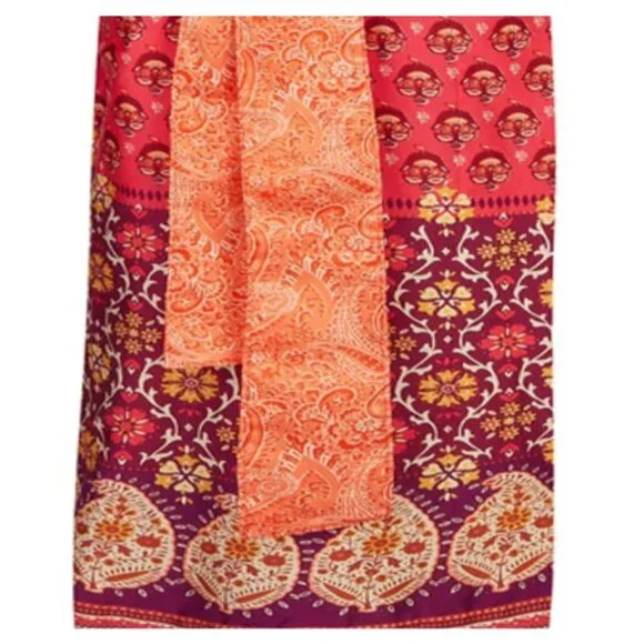 NWOT RARE Bassetti Luxury Italian Kimono robe, 100% cotton sateen, paisley flora
